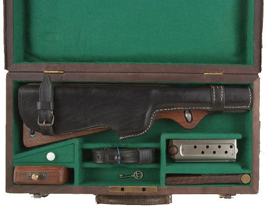 Borchardt Pistol Case in Leather with Accessories Ref. #O1.B/L